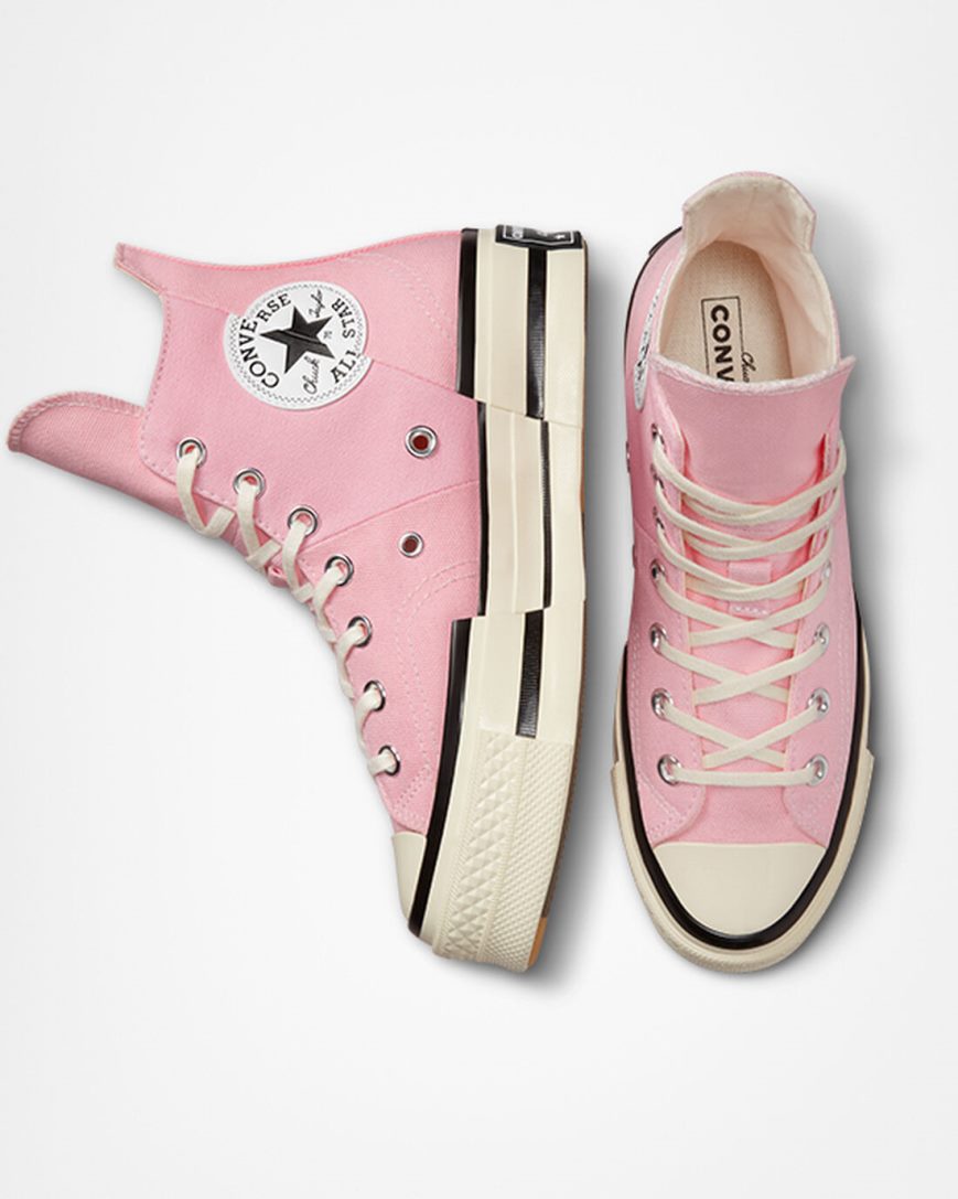 Men's Converse Chuck 70 Plus High Top Shoes Orange Pink | AU 59EC6V